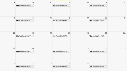 Delete availability example