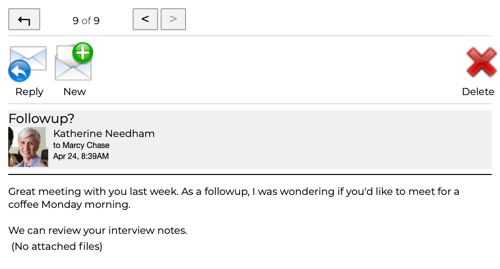 Message Details example